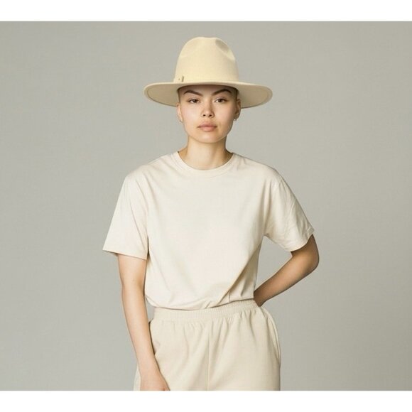 Anthropologie Accessories - Anthropologie Women’s Fedora Hat 100% Wool Beige One Size
